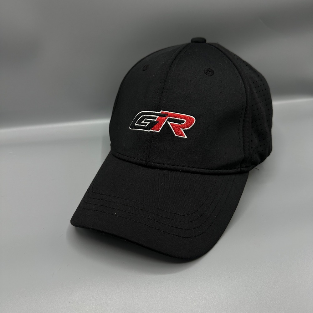 Rare Toyota GR Gazoo Racing Hat Black Perforated Performance Fitted Cap S/M